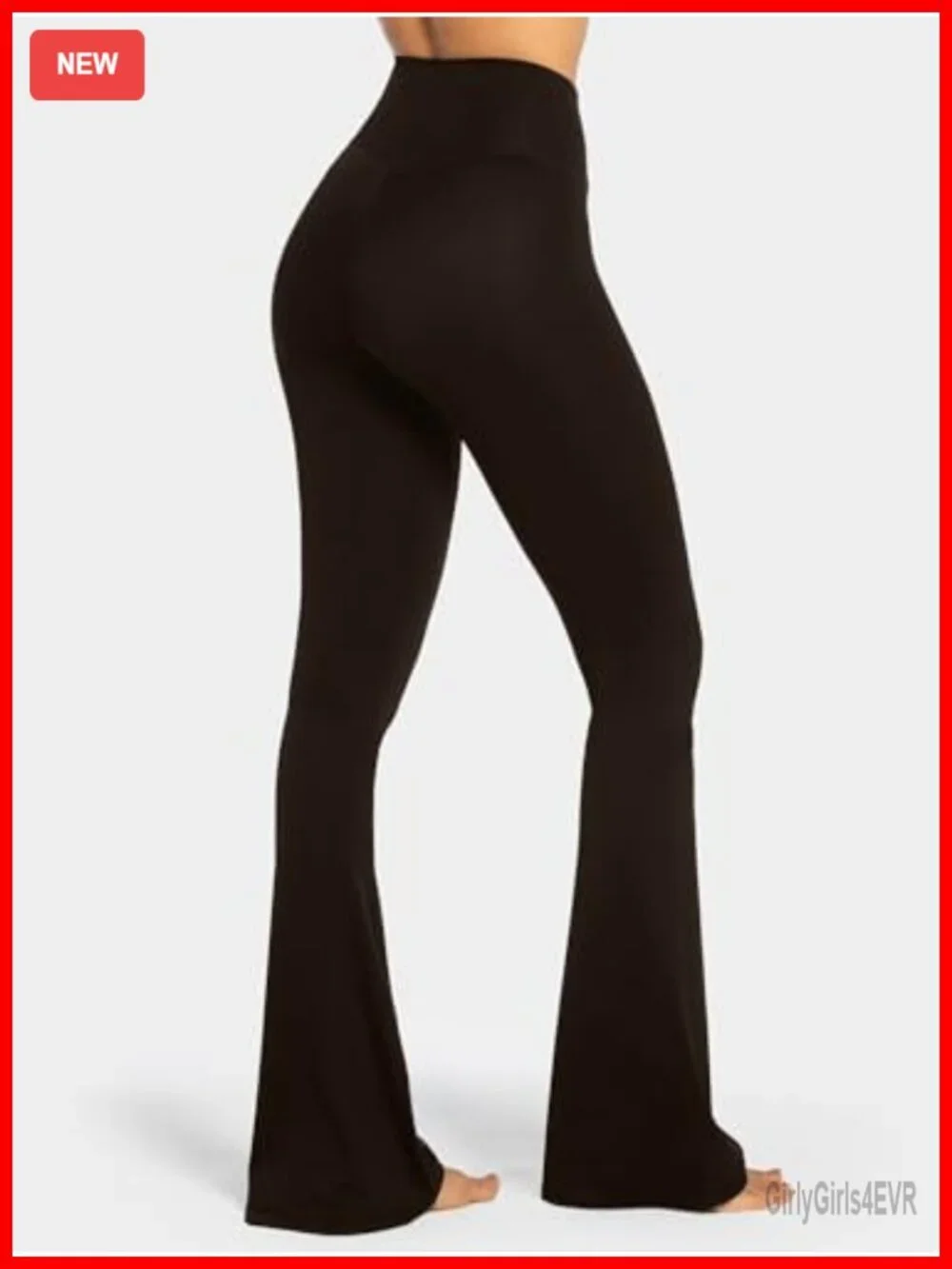 Fleece Lined Flare Leggings High Waisted Tummy Control Winter Thermal Yoga Pants